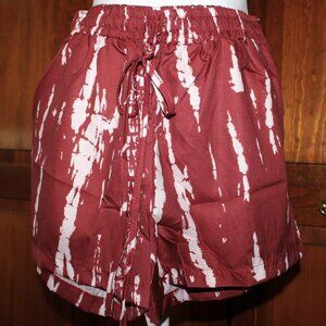 Silk shorts/pajama bottoms w/elastic & drawstring waist